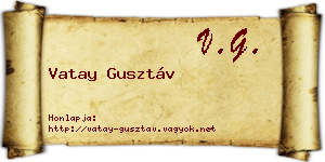 Vatay Gusztáv névjegykártya