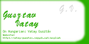 gusztav vatay business card