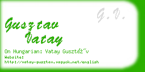 gusztav vatay business card